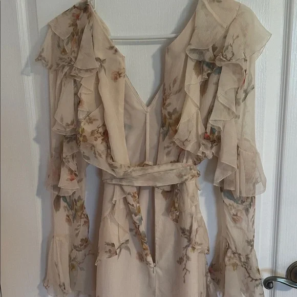 Zimmermann Cream Floral silk wrap Dress xs - Picture 7 of 17